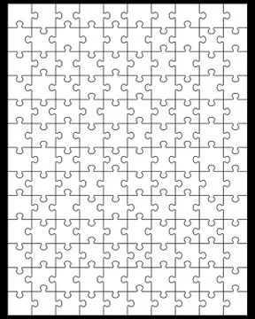 White puzzle 7 Stock Illustration