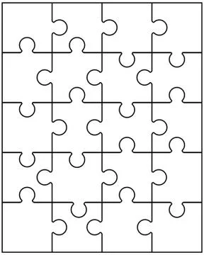 White puzzle 9 Illustrazione stock