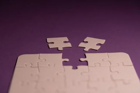 White puzzle with choice gap Stock Photos