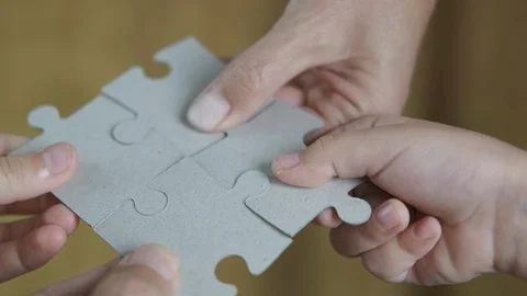 White puzzle. Stock Footage 116626365