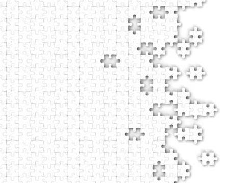 The white puzzle Stock Illustration