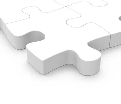 The white puzzle Stock Illustration