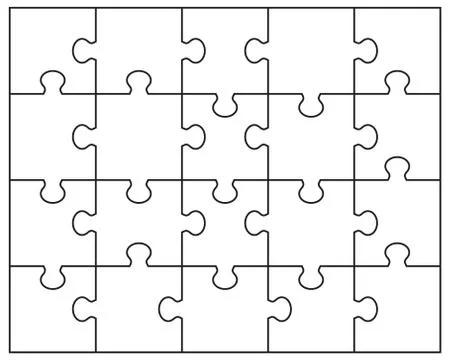 White puzzle Stock Illustration