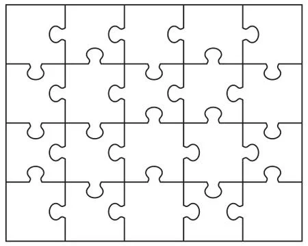 White puzzle Stock Illustration