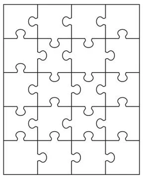 White puzzle Stock Illustration