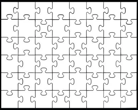 White puzzle Stock Illustration