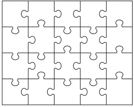 White puzzle Stock Illustration