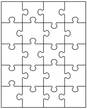 White puzzle Stock Illustration