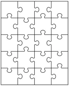 White puzzle Stock Illustration