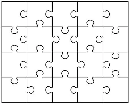 White puzzle Stock Illustration