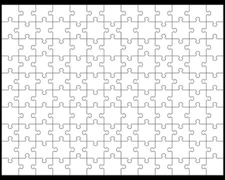 White puzzle  Stock Illustration