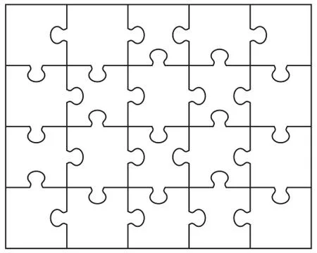 White puzzle  Stock Illustration