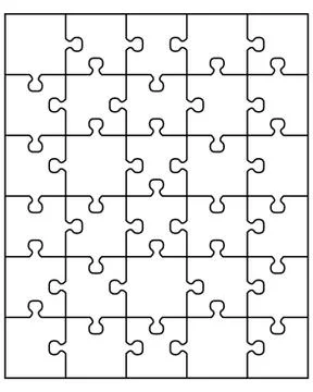 White puzzle Illustrazione stock