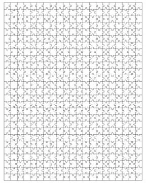 White puzzle  Stock Illustration