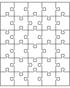 White puzzle Stock Illustration
