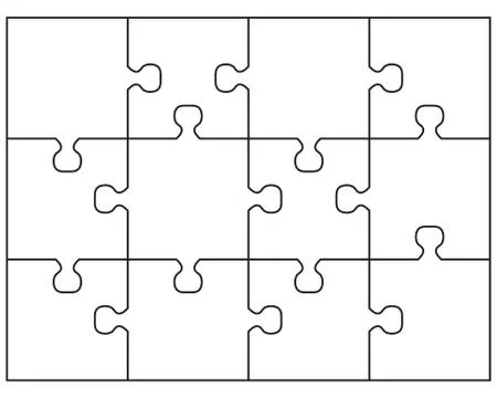 White puzzle Stock Illustration
