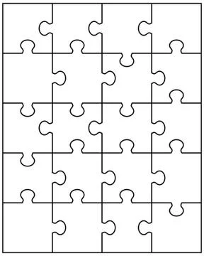 White puzzle Stock Illustration