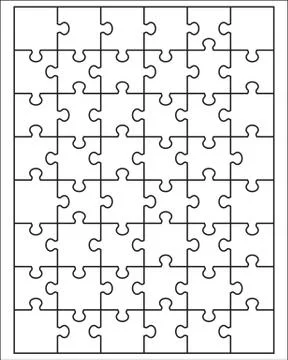 White puzzle Stock Illustration