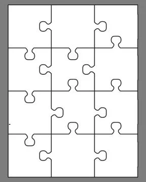 White puzzle Stock Illustration