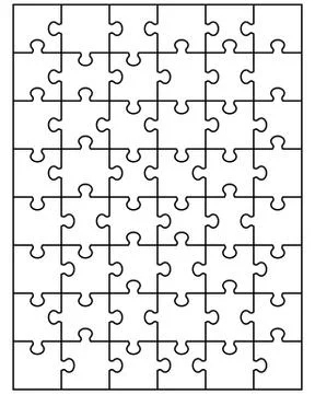 White puzzle Stock Illustration