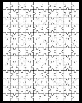 White puzzle Stock Illustration