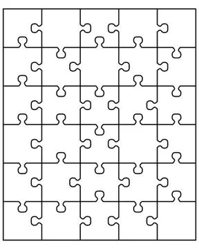 White puzzle Stock Illustration