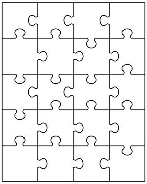 White puzzle Stock Illustration