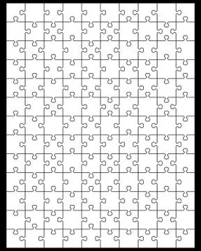 White puzzle  Stock Illustration