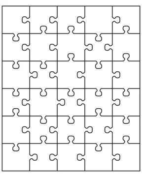 White puzzle  Stock Illustration