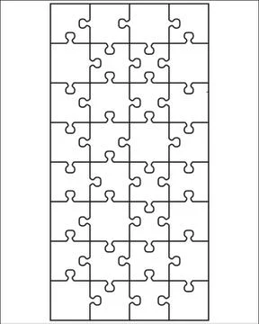White puzzle Stock Illustration