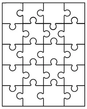 White puzzle  Stock Illustration