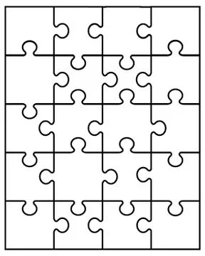 White puzzle  Stock Illustration