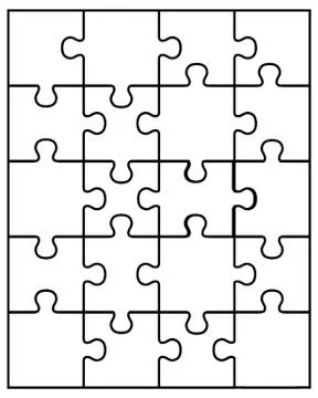 White puzzle  Stock Illustration