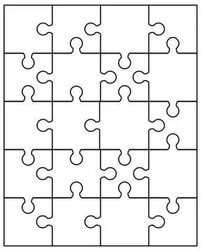 White puzzle Stock Illustration