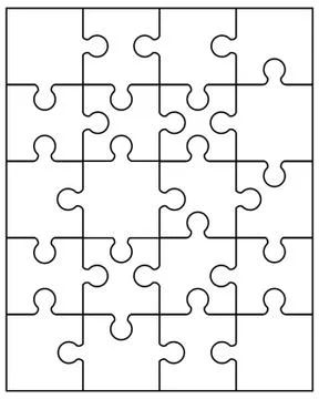 White puzzle Stock Illustration
