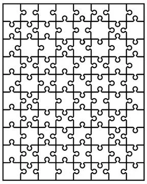 White puzzle Stock Illustration