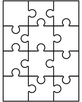 White puzzle Stock Illustration