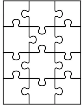 White puzzle Stock Illustration