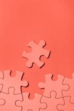 White puzzle with missing part Stock Photos