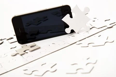 White puzzle Stock Photos
