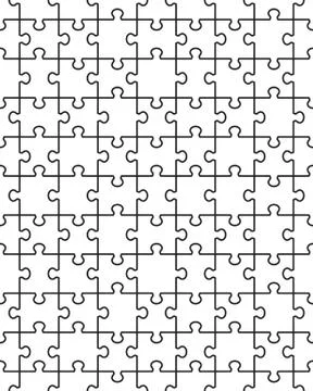 White puzzle, seamless Stock Illustration