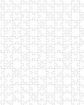 White puzzle, seamless Stock Illustration