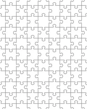 White puzzle, seamless Stock Illustration