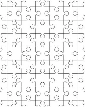 White puzzle, seamless Stock Illustration