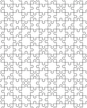 White puzzle, seamless Stock Illustration