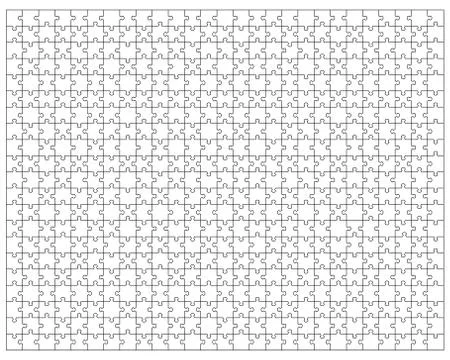 White puzzle, separate pieces Stock Illustration