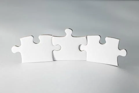White puzzle unity Stock Photos
