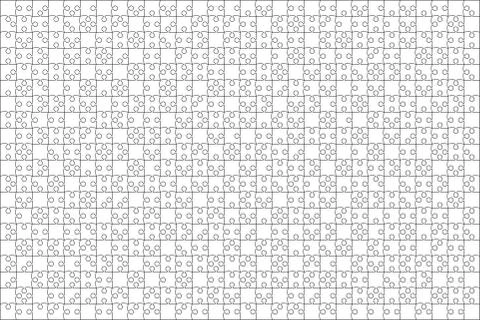 White Puzzles Pieces Jigsaw - Vector Background. Stock Illustration