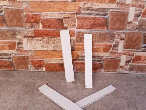 White PVC Panel Profiles for Electrical Distribution Board Cover Stock Photos