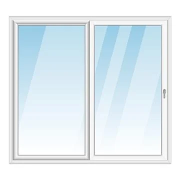 White PVC vector bay window Stock Illustration